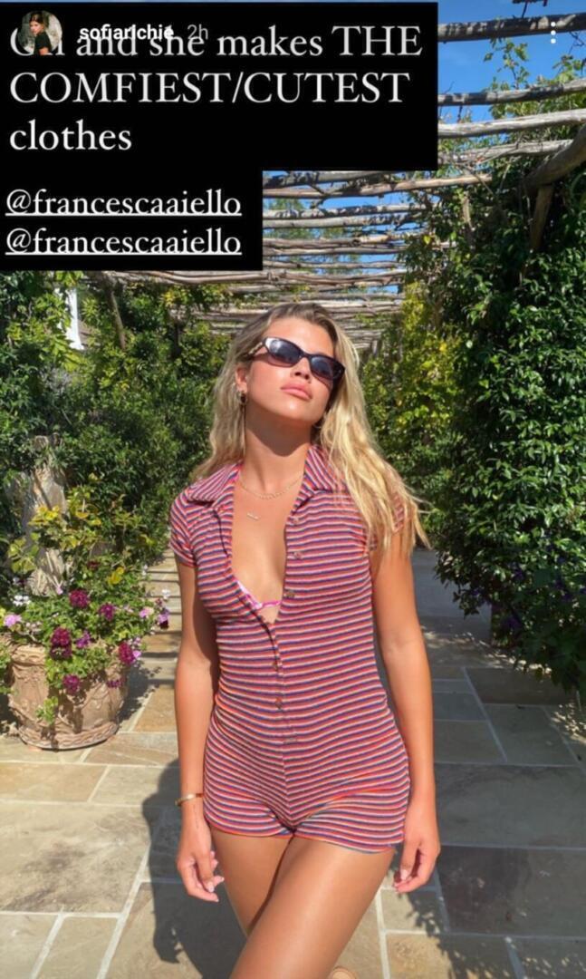 Sofia Richie - Instagram story | Tony Bianco style