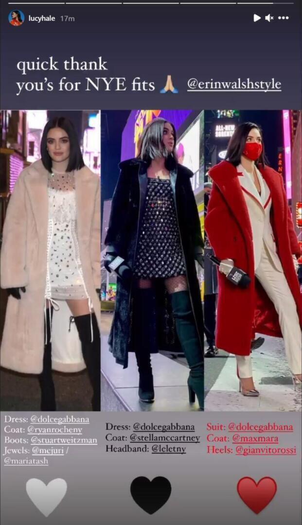 Lucy Hale - New York, NY | New Year's Rockin' Eve' 2021 | fur style