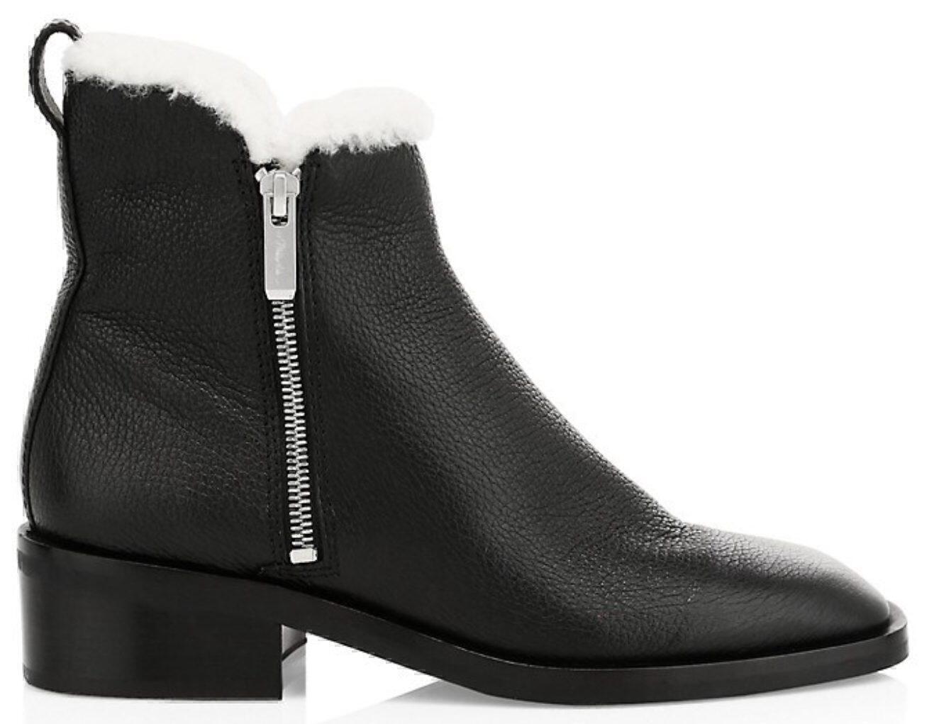 Alexa Boots (Black Leather Shearling) | style