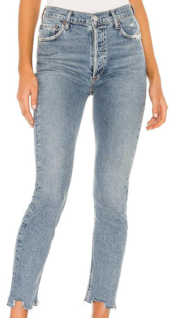 agolde nicohighriseslimjeans rooted denim