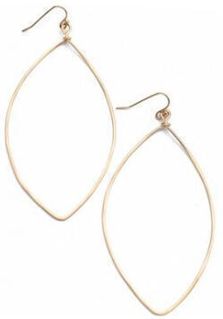 Navette Hoop Earrings (Gold) | style