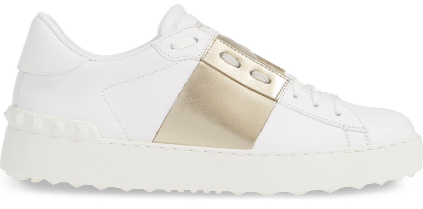 Rockstud Sneakers (White/Gold) | style
