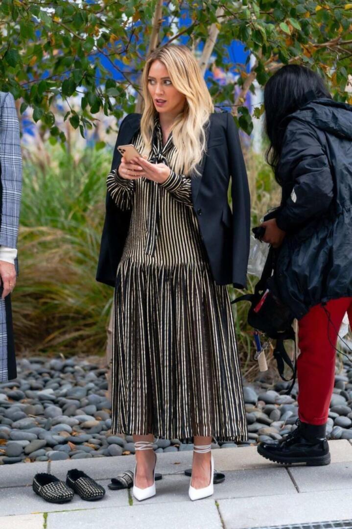 Hilary Duff - New York, NY | On Set of Younger | Christina Hall style