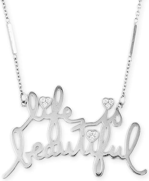 Life is Beautiful Necklace (White Gold) | style