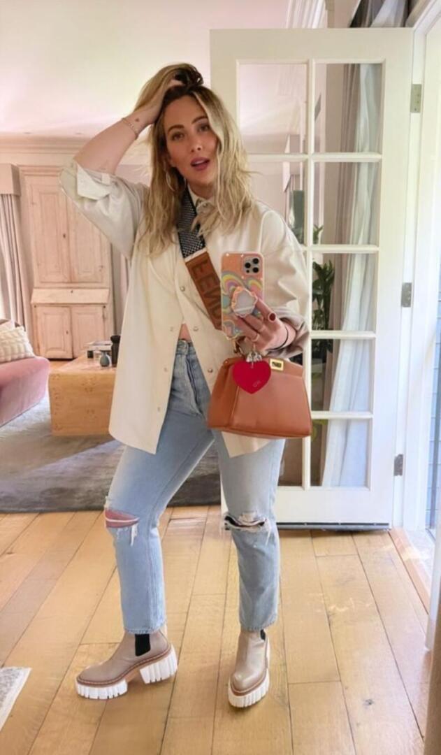 Hilary Duff - Instagram story | Madison Prewett style