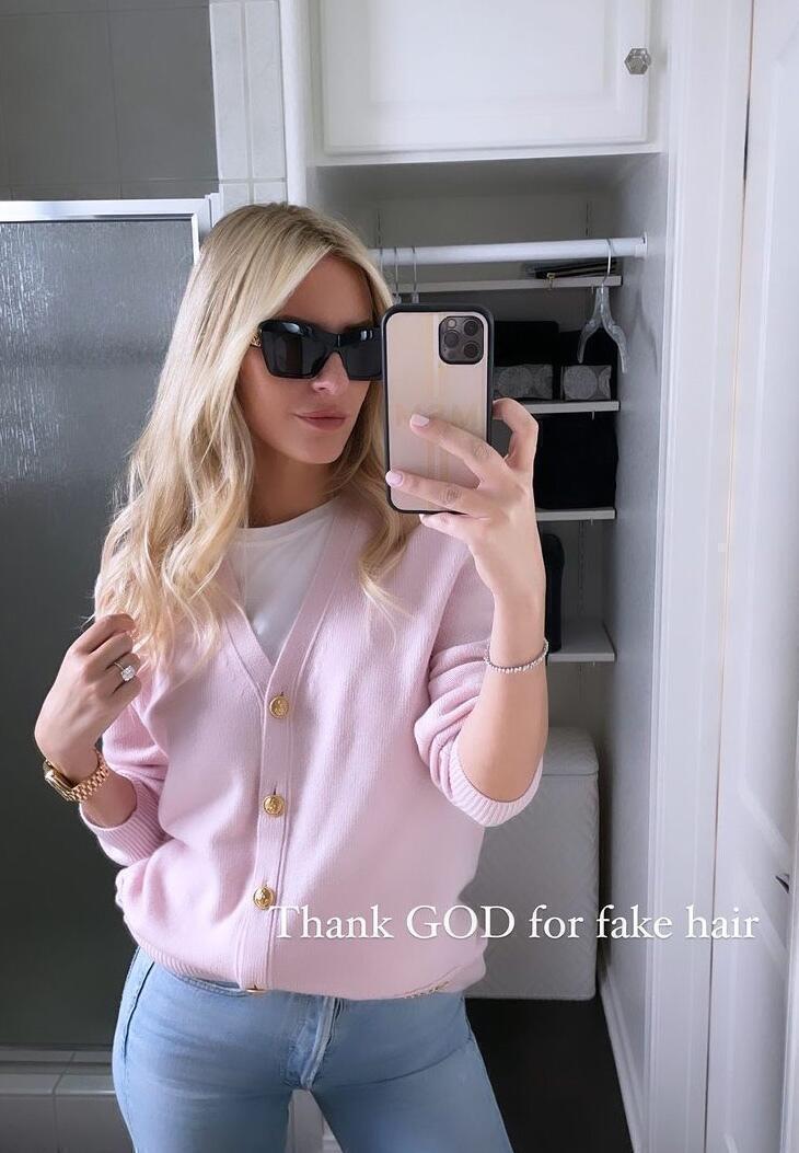 Morgan Stewart - Instagram story | Hilary Duff style