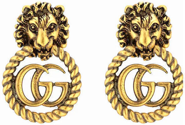 gucci lionheadearrings gold