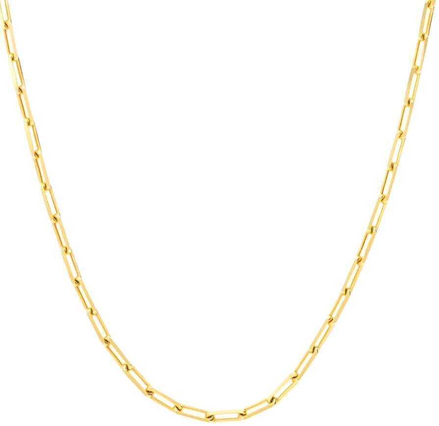 Paperclip Chain Necklace (Gold, 3mm) | style