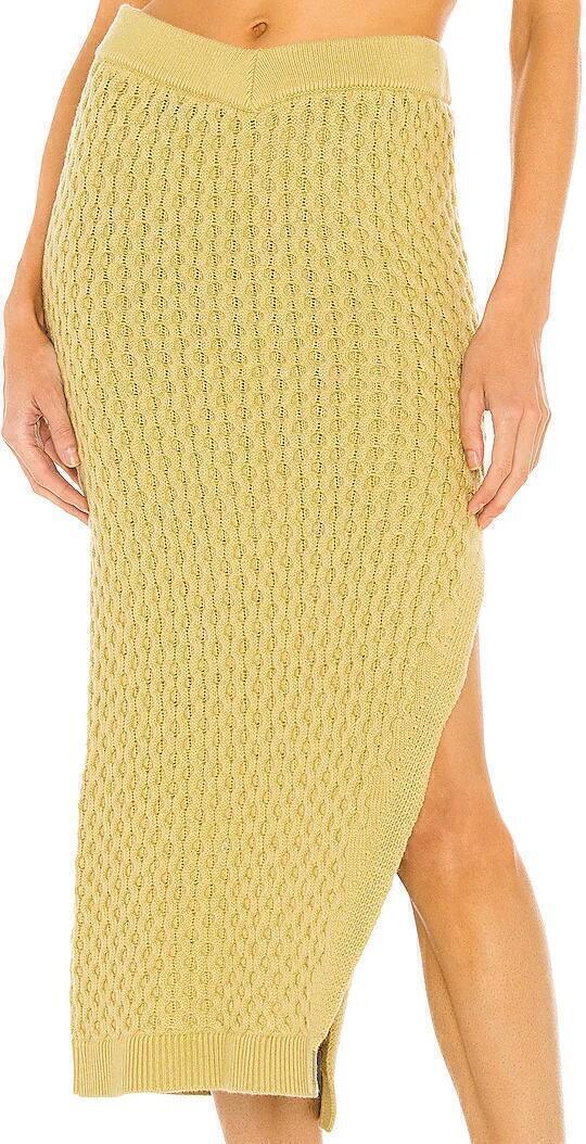 lacademie billiemidiskirt green knit