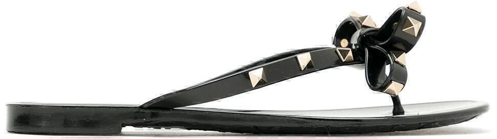 Rockstud PVC Sandals (Black/ Gold) | style