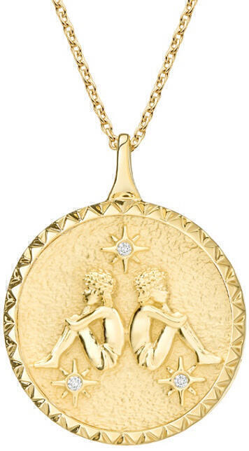 Gemini Diamond Pendant (Yellow Gold) | style
