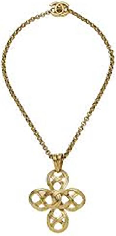 CC Cross Pendant Necklace (Gold) | style
