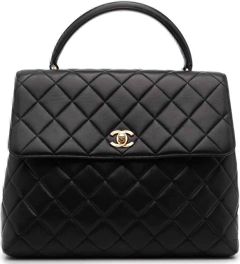 chanel caviarbag black leather 1997