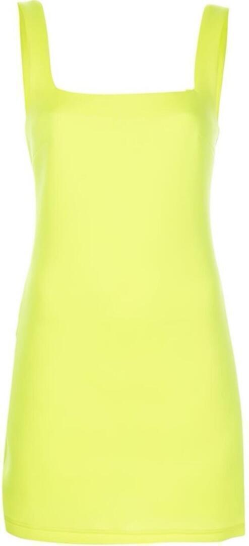 Bonded Mini Dress (Neon Yellow) | style