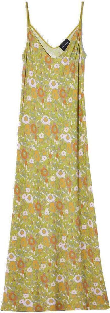 Sachi Maxi Dress (Pop Green Multi Flutter) | style