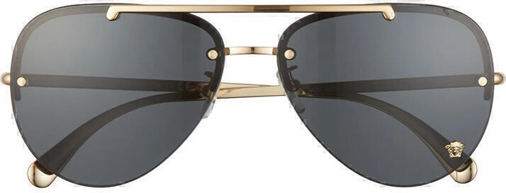 Aviator Sunglasses (Black/Gold, 60mm) | style