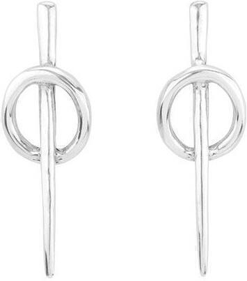 UNOde50 backstitchearrings silver