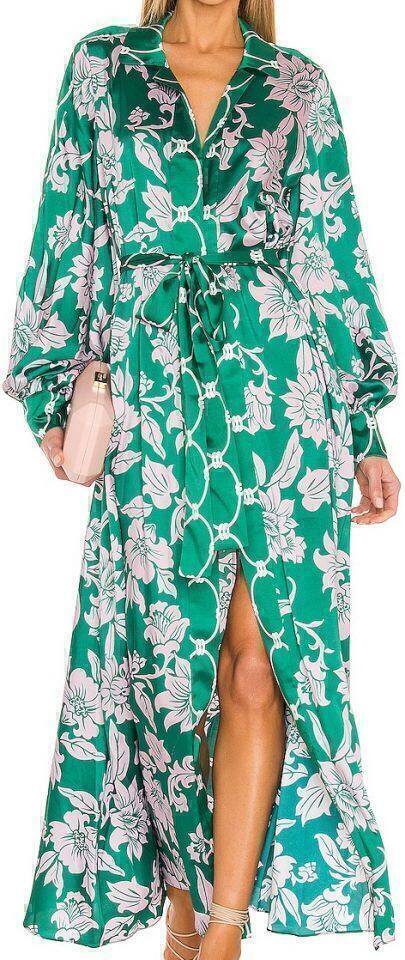 Basila Maxi Dress (Emerald Green) | style