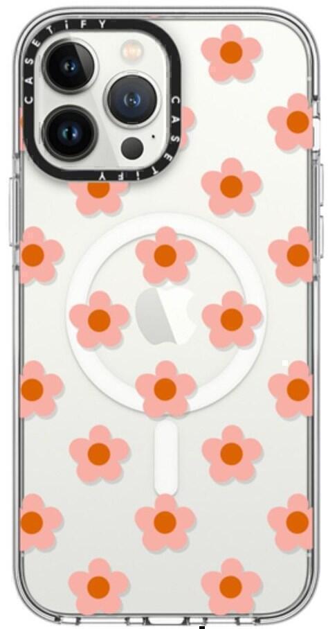 casetify phonecase peachdaisies red