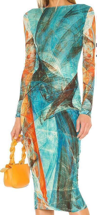 Delilah Midi Dress (Ocean Blue) | style