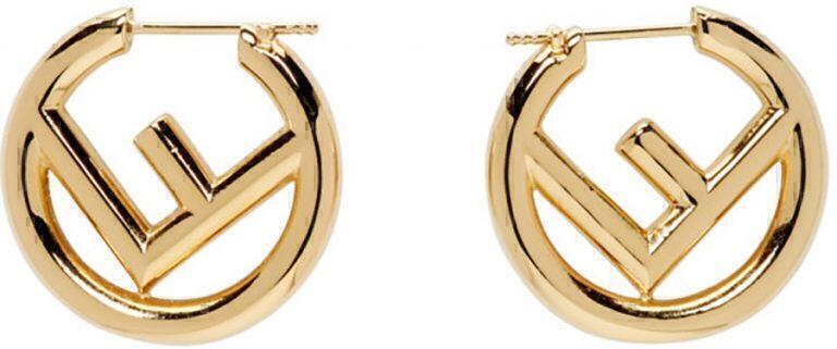 F Is Fendi Earrings (Gold) | style