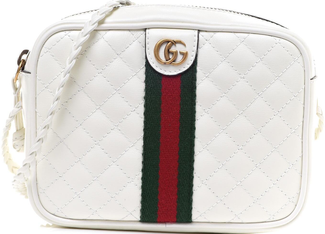 Mini Quilted Shoulder Bag (White) | style