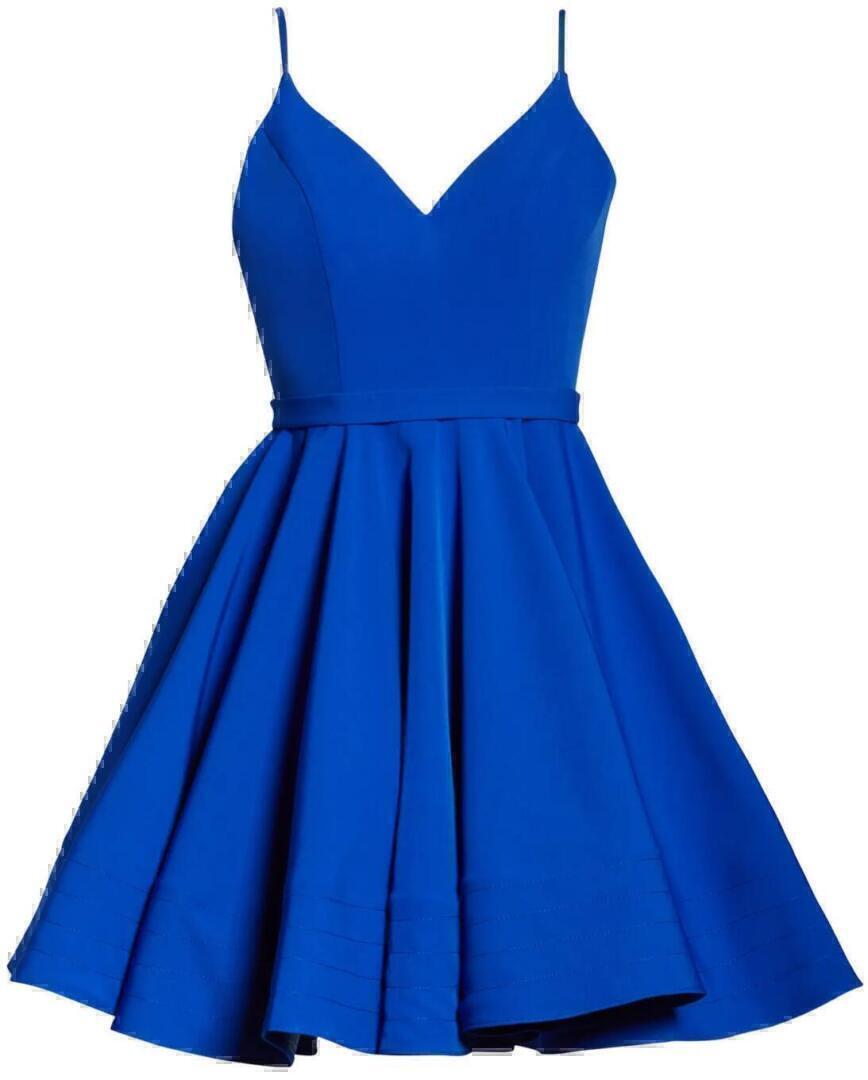 Fit & Flare Mini Dress (Royal) | style