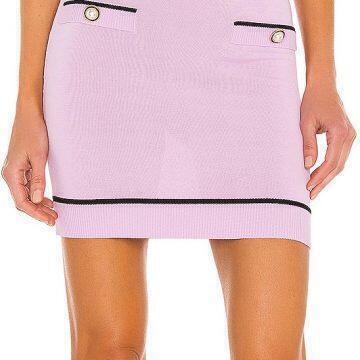 Pearl Mini Skirt (Lilac & Black) | style
