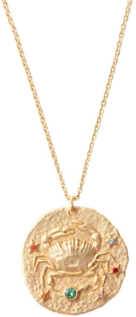 Cancer Zodiac Coin Necklace (Gold) | style