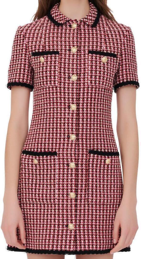 Tweed Mini Dress (Fuchsia) | style