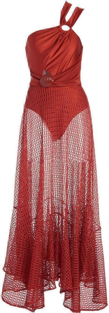 Asymmetric Beach Dress (Red) | style
