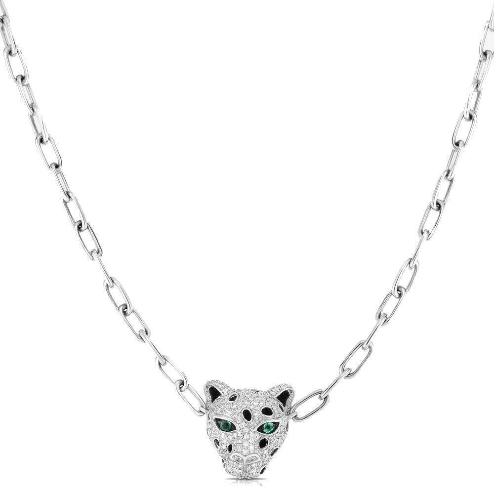Panther Chain Necklace (White Gold) | style
