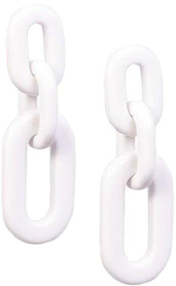 Chain Earrings (White) | style