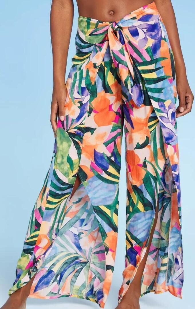 konasol coveruppants abstract tropical print