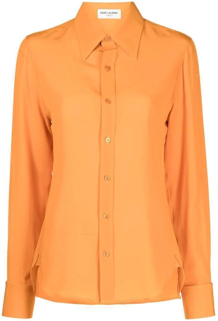 Blouse (Orange Silk) | style