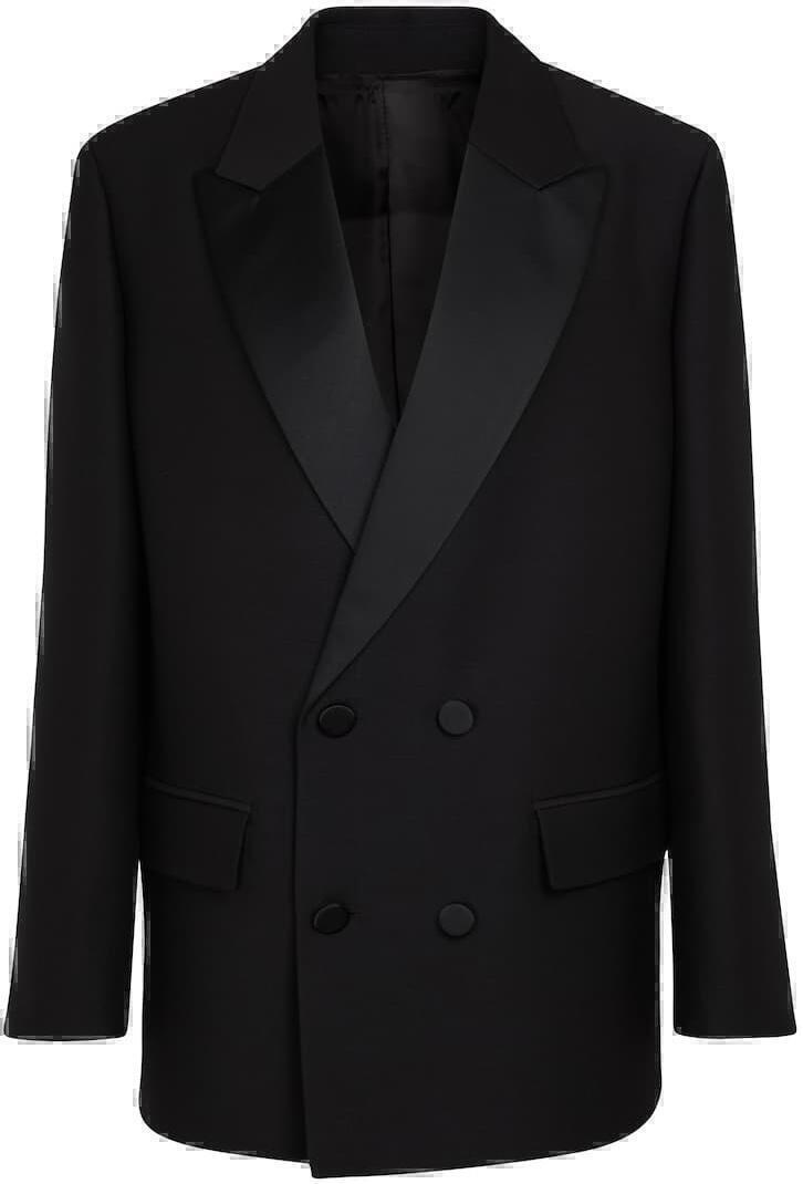 Tuxedo Crepe Couture Jacket (Black) | style