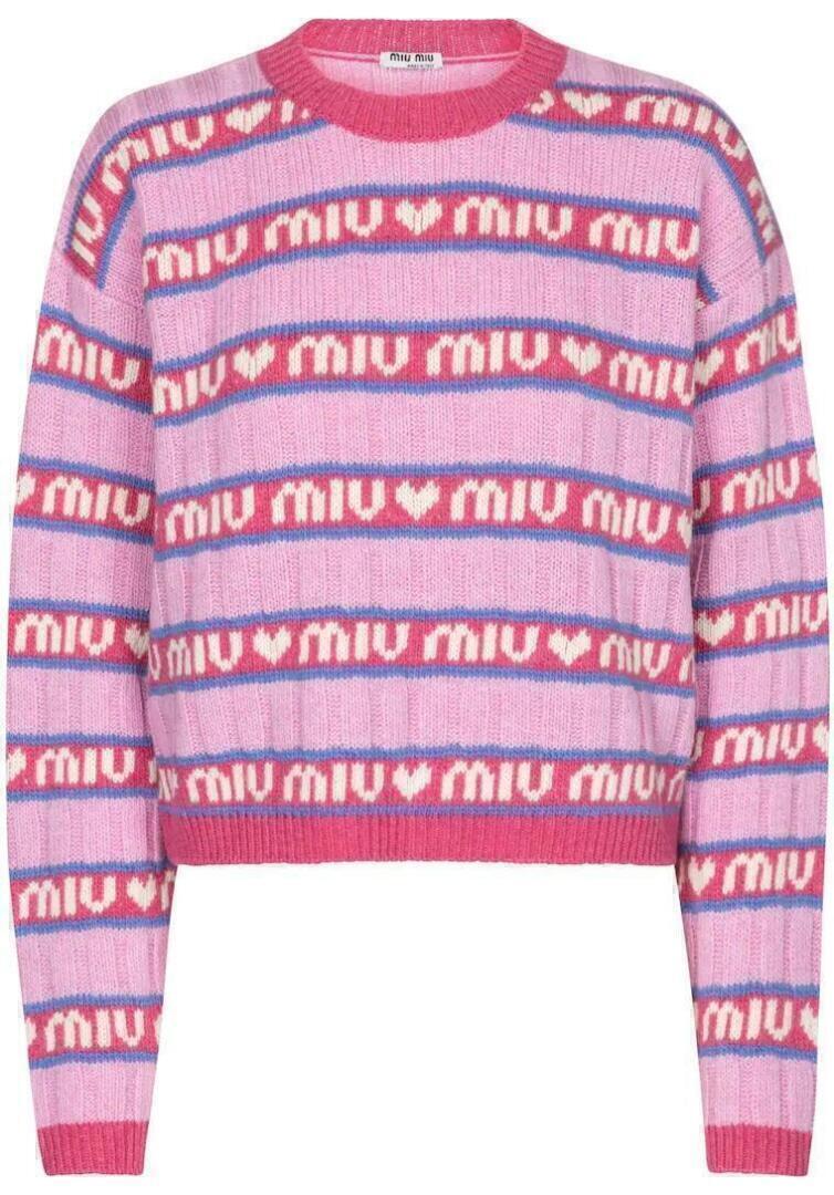 miumiu logosweater pink