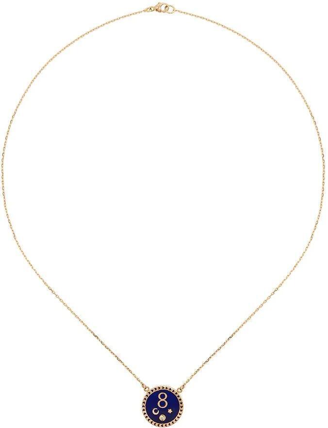 Champleve Medallion Necklace (Karma Yellow Gold, Petite) | style