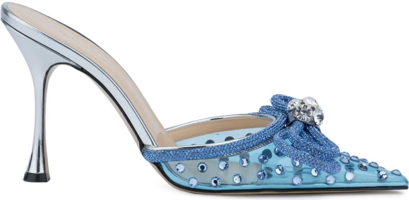 machmach doublebowcrystalmules light blue