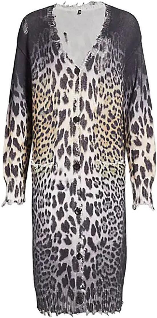 r13 cardigan faded leopard