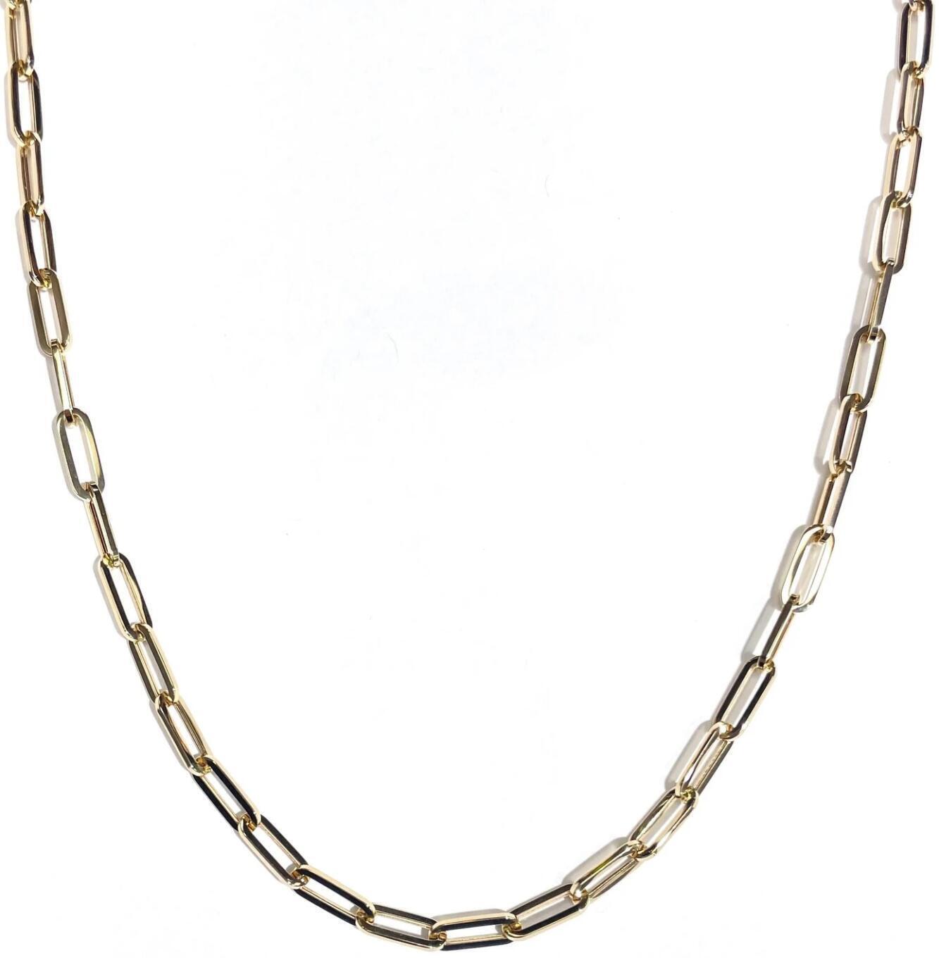 georgethejeweler mediumlightweightpaperclipchainnecklace gold