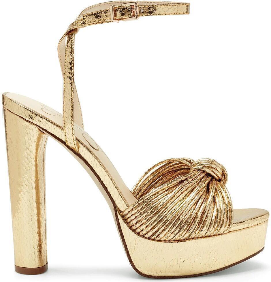 Immie Platform Sandals (Gold Metallic Snake) | style