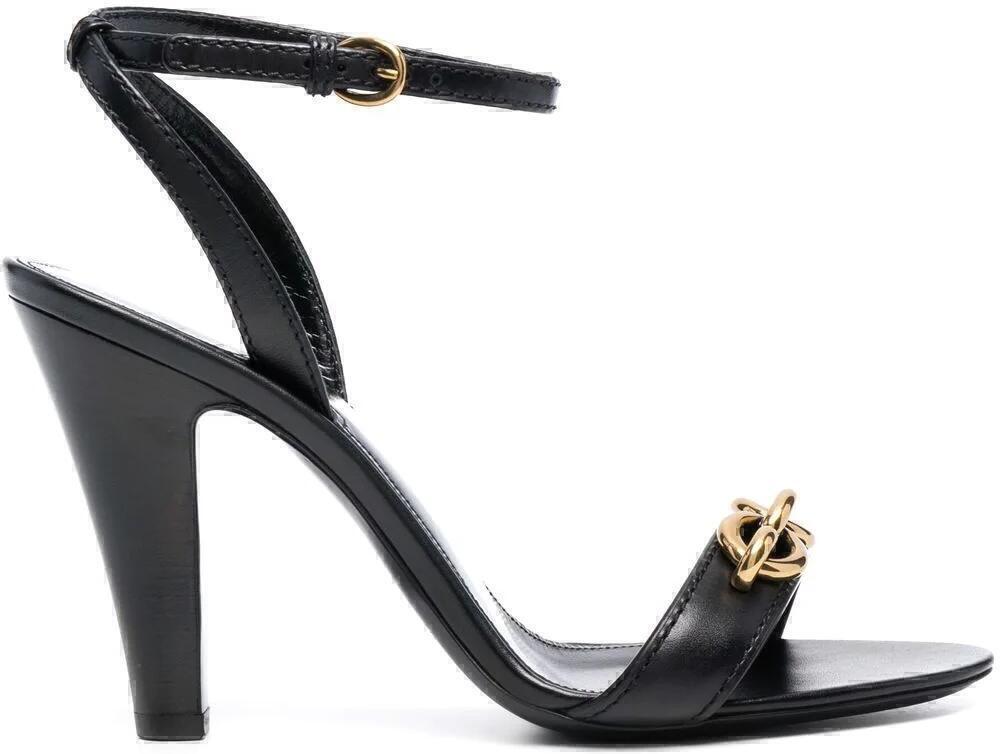 Le Maillon Heel Sandals (Black, 95mm) | style