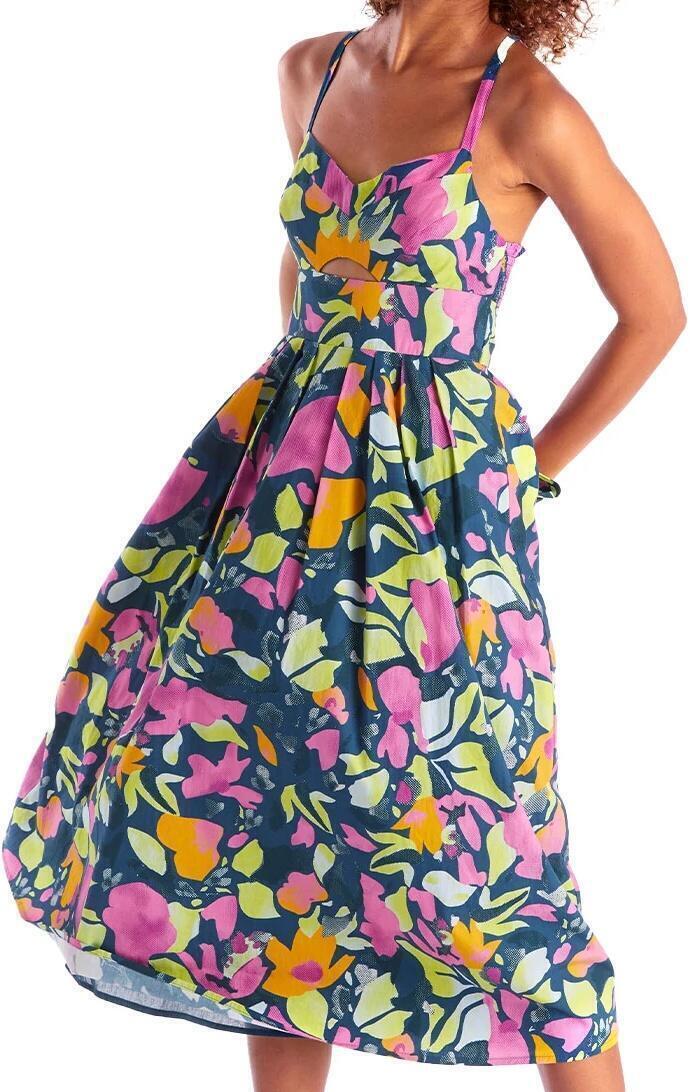 Natalie Midi Dress (Bold Floral Print) | style
