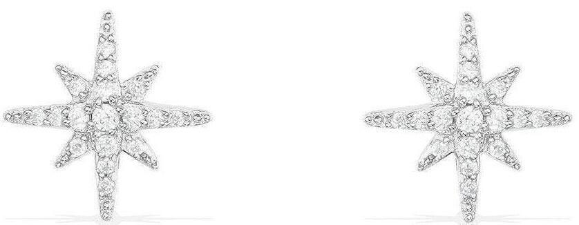 Meteorites Studs Earrings (White Silver) | style