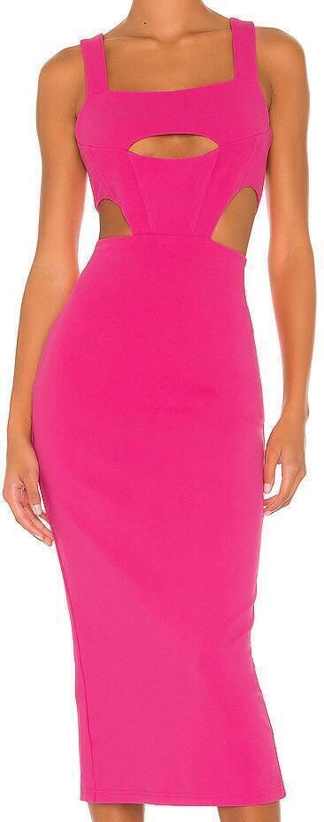 Vista Midi Dress (Wild Pink) | style