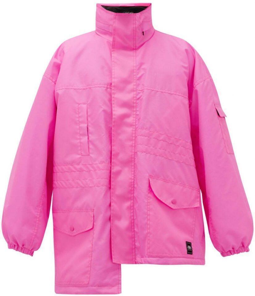 balenciaga pufferjacket pink asymmetric