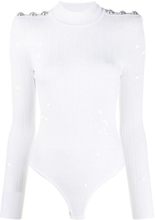 Bodysuit (White Knit Silver) | style