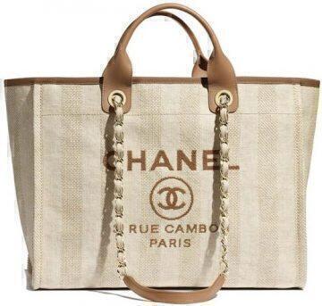 chanel canvastote beige
