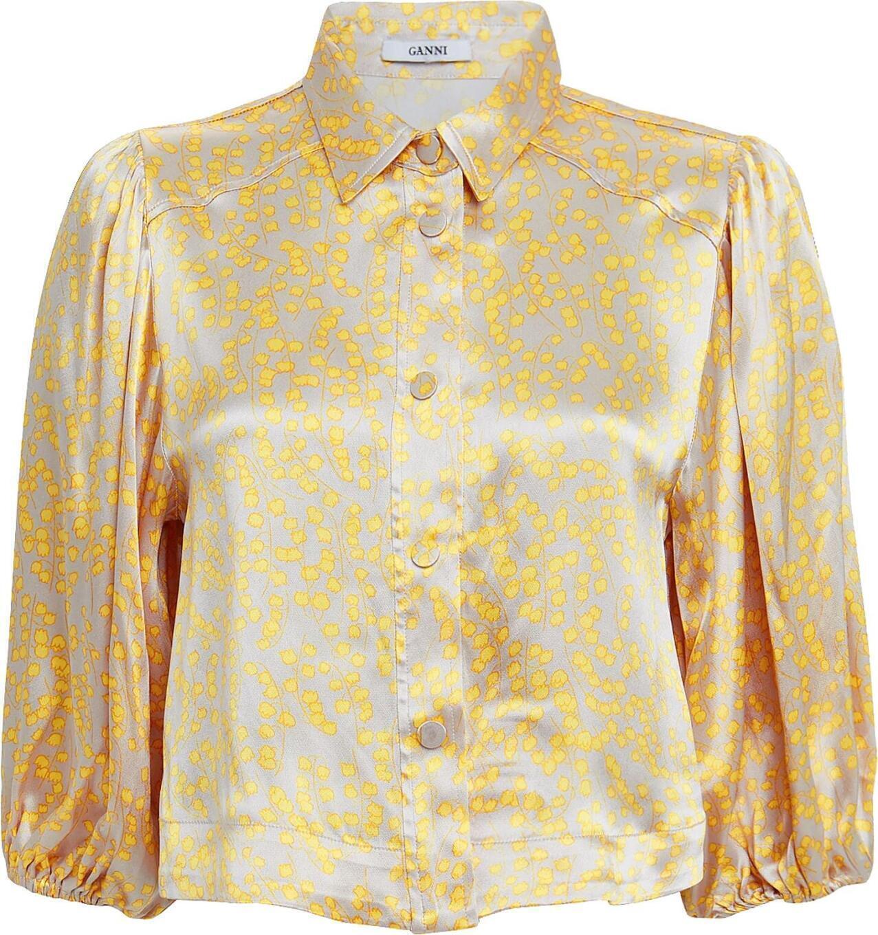 Blouse (Yellow Floral Satin) | style